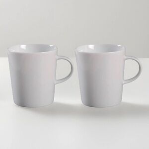 2 Crate & Barrel White MAISON 3 3/4" Mugs Made in Japan Retired Replacement